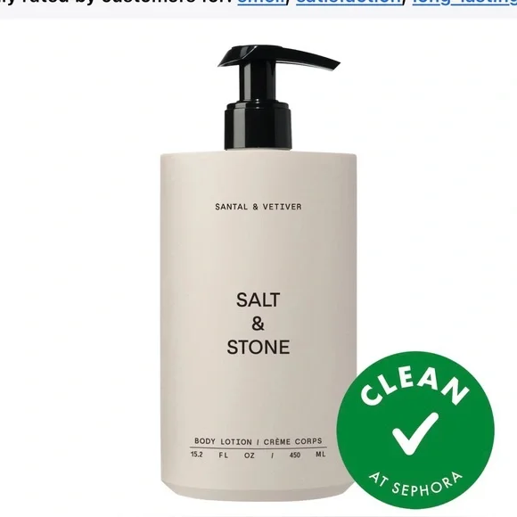 Salt & Stone Santal & Vetiver Body Lotion - Ivory Bottle - Picture 1 of 10